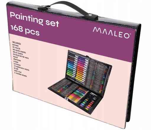 Набор для рисования 168 элементов в чемодане карандаши и фломастеры Maaleo (9176) Нововолынск