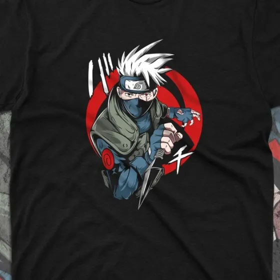 Футболка для подростка мальчика с принтом Наруто Какаші Хотаге 2 Размер 160 Anime10308 Днепр