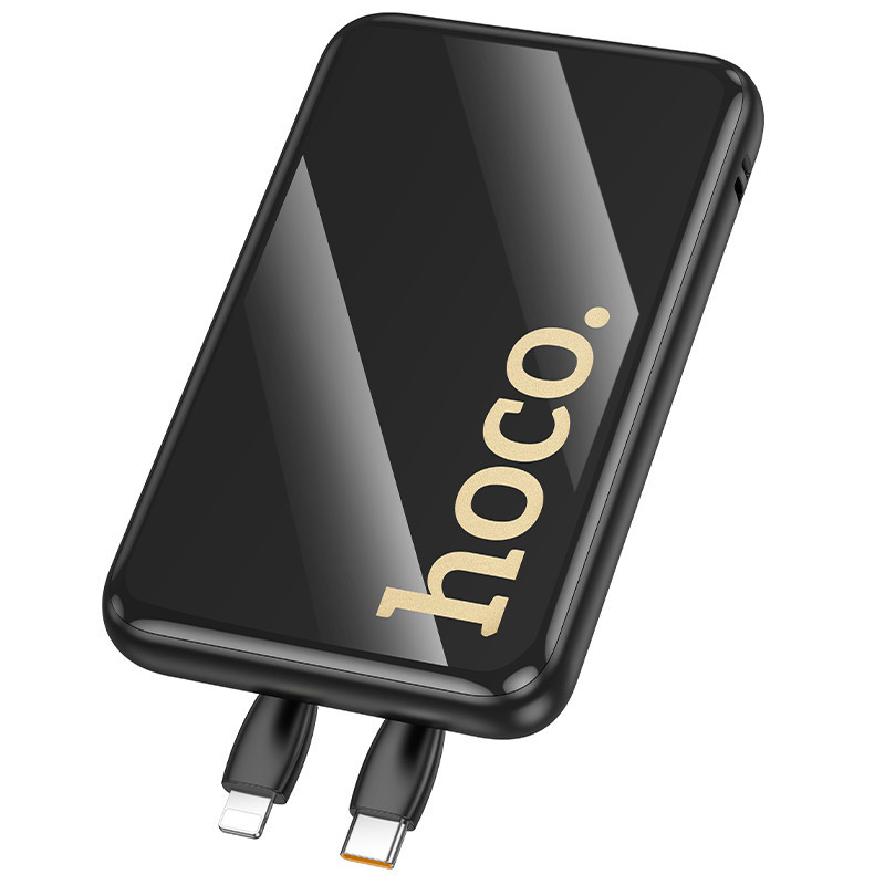Павербанк 10000 mAh HOCO Q37 Graceful 22.5W+PD20W быстрая зарядка 2 кабеля черный power bank повербанк Одесса - изображение 5