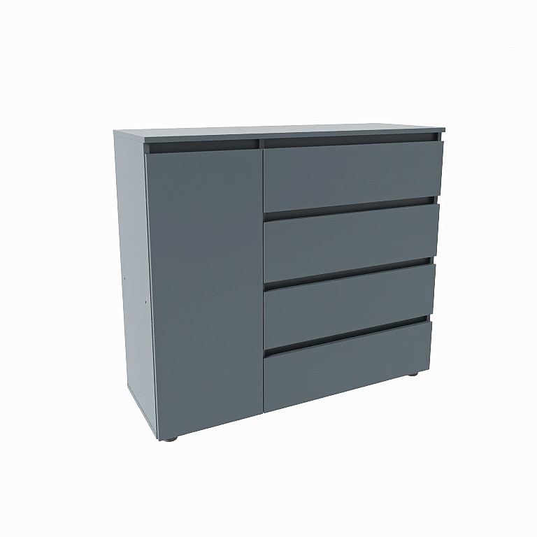 Комод Эверест КЛ-3 Лайт (телескопические) 105х38х93 см Графит (DTM-4898) Днепр - изображение 2