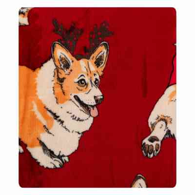 Плед Ardesto Christmas Flannel 160х200см, 100% полиэстер, рождественские корги (ART0119PB) Винница
