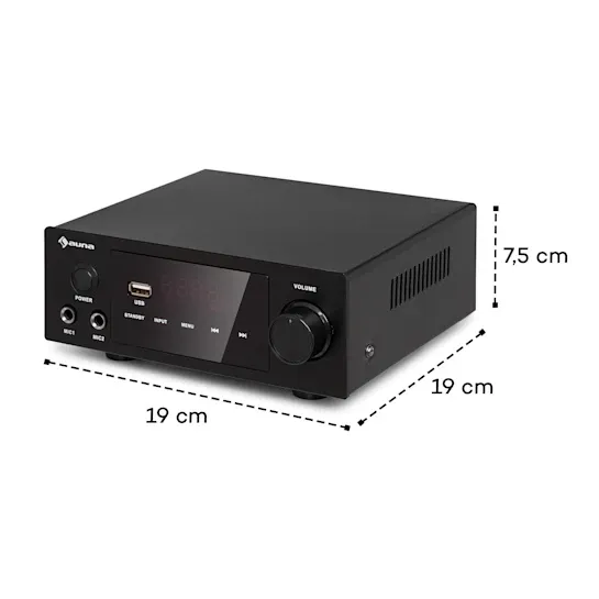 Усилитель звука Auna AMP-2 DG HiFi AUX Bluetooth из Германии Днепр