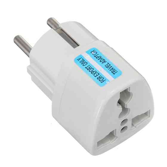 Перехідник живлення 220В з ENG/USA/Euro/China на EURO розетки, білий Вінниця