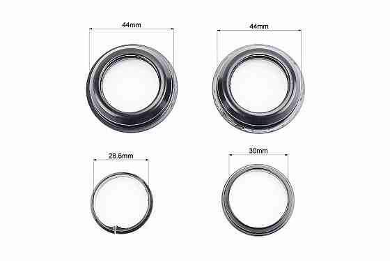 Кермова колонка 1-1/8" (44/28,6x44/30) безрізьбової вилки, напівінтегровані, чорні KL-B430 Київ