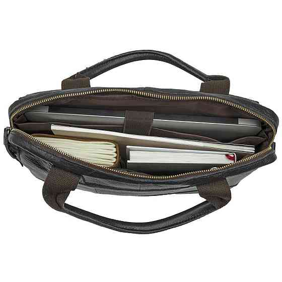 Сумка для ноутбука из натуральной кожи Vintage 14868 Черная Киев