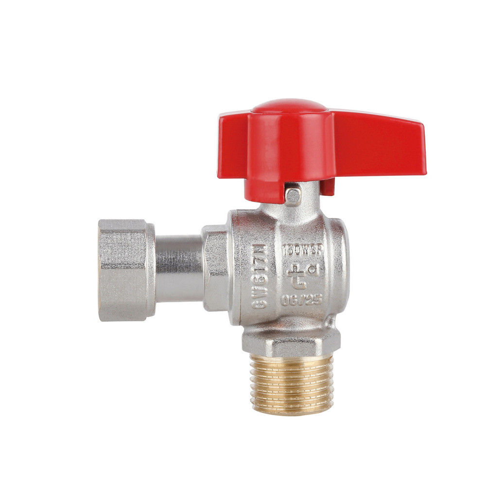 Кран кульовий Thermo Alliance Standart 1/2" ВН кутовий, PN40, з накидною гайкою TAS224W15 Київ - фото 4