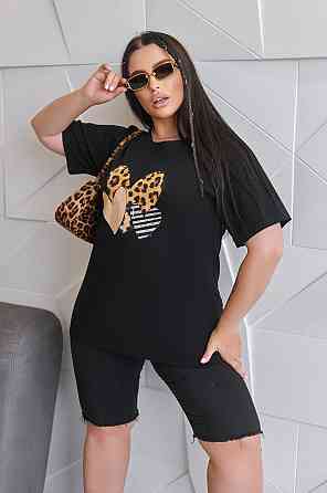 Жіноча літня футболка "Trio" оптом від виробника | Батал Київ