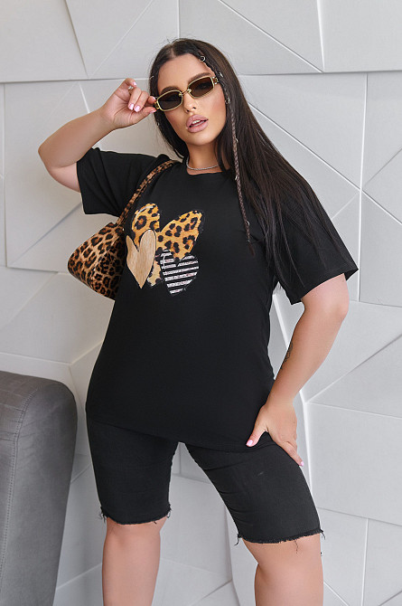 Жіноча літня футболка "Trio" оптом від виробника | Батал Київ - фото 1