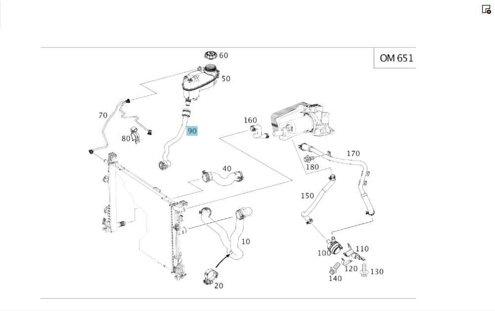 Mercedes-Benz  A2465010058 Трубка ОЖ від розширювального бачка до радіатора CLA Shooting Brake X117 CLA C117 GLA X156 A-class W176 B-class W242 B-clas Одеса - фото 3