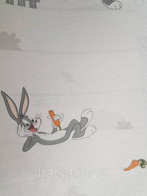 Обои виниловые на флизелине AdaWall Ada Kids метровые детские герои мультфильма Луни тюнз кролик Багз Банни Киев - изображение 2