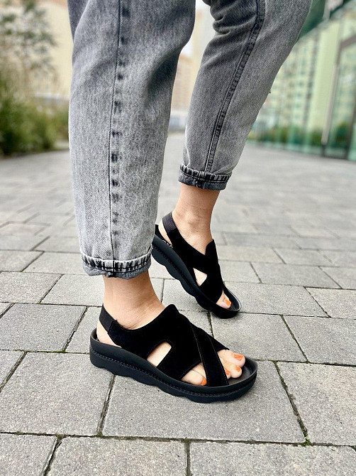 Abbi Босоніжки жіночі ABBI C110-06 чорні (літо, замша натуральна) (3829) 38р.39р. 39 Коломия - фото 1