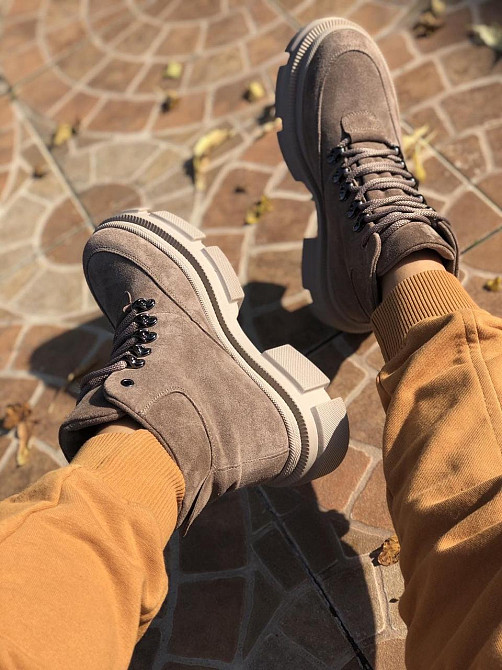 Жіночі черевики M.KRAFT капучино замша натуральна висота 13см (4256) 37р.40р. Коломия - фото 4