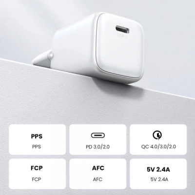 Зарядний пристрій Ugreen CD319 Nexode Mini USB-C PD30W GaN White (15326) Вінниця - фото 5