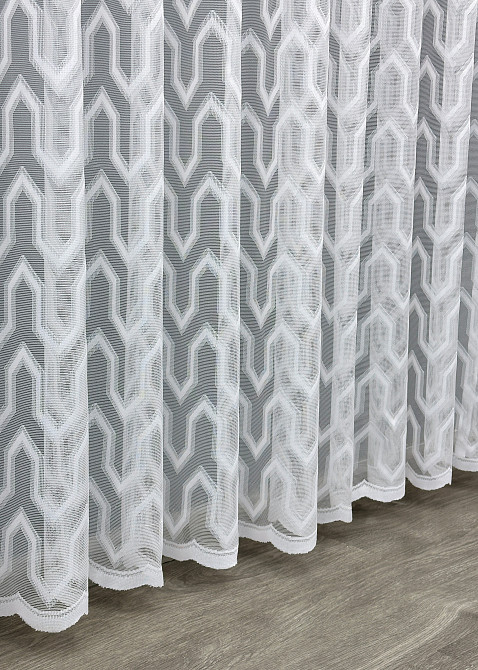 Тюль VR-Textil 1992т Жаккард Белый 400х270 см (42-1037) Киев - изображение 8