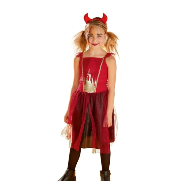 Костюм для Хелловін для дівчинки Дияволиця М червоно-чорний Київ - фото 3