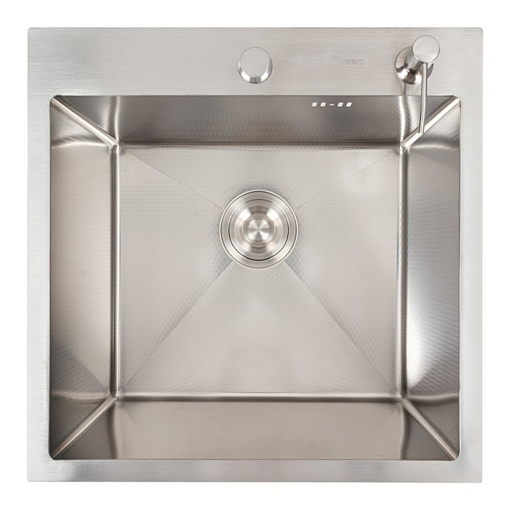 VALESO Кухонна мийка 50*50 нержавійка DECOR Valeso Handmade (сифон круглий, 3,0/0,8) Коломия - фото 6