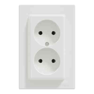 Розетка Schneider Electric ASFORA без заземлення подвійна біла (EPH9700121) Вінниця