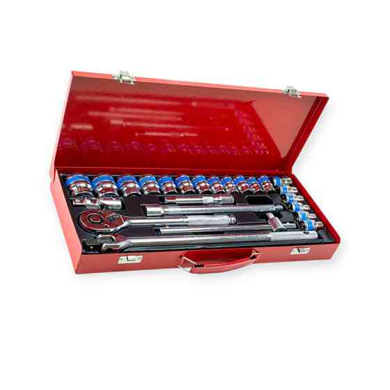 Набір інструменту 1/2" 24 шт, 8-32 мм з тріщ., подовжує., кардан. комір, головк. Strona Мукачево