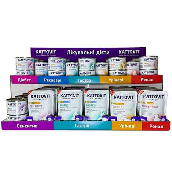 KATTOVIT Стійка з повним набором лікувальних дієт 16 арт., комплект Київ