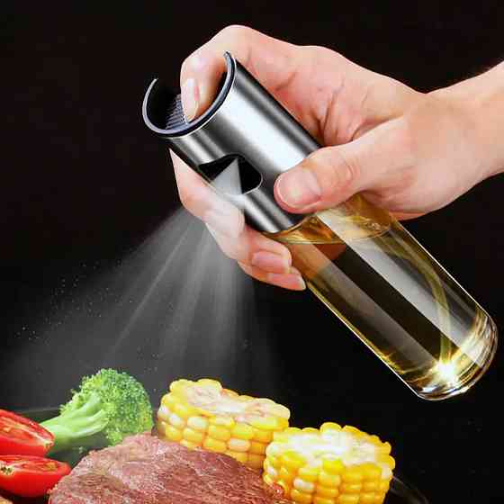 Розпилювач для олії 100мл, OIL BOTTLE / Скляна пляшечка-спрей для олії та соусу / Кухонний диспенсер Київ