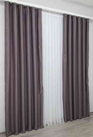 Комплект готовых штор VR-Textil Блэкаут Midnight № 1231ш Марсала 100х290 см 2 шт (31-045) Киев