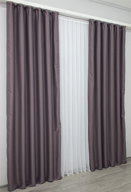 Комплект готових штор VR-Textil Блекаут Midnight № 1231ш Марсала 100х290 см 2 шт (31-045) Київ - фото 4