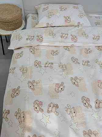 Ecotton Дитячий комплект постільної білизни Ecotton 110х140 см персиковий Хмаринкові Ведмедики Київ