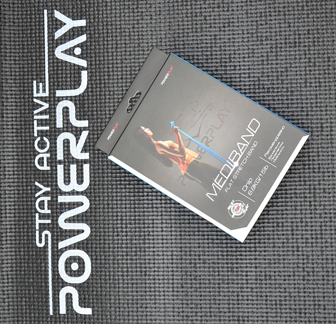 Стрічка-еспандер для фітнесу та реабілітації PowerPlay 4112 0.4мм MediBand Light Синя (6.8 кг) Каменское - изображение 10