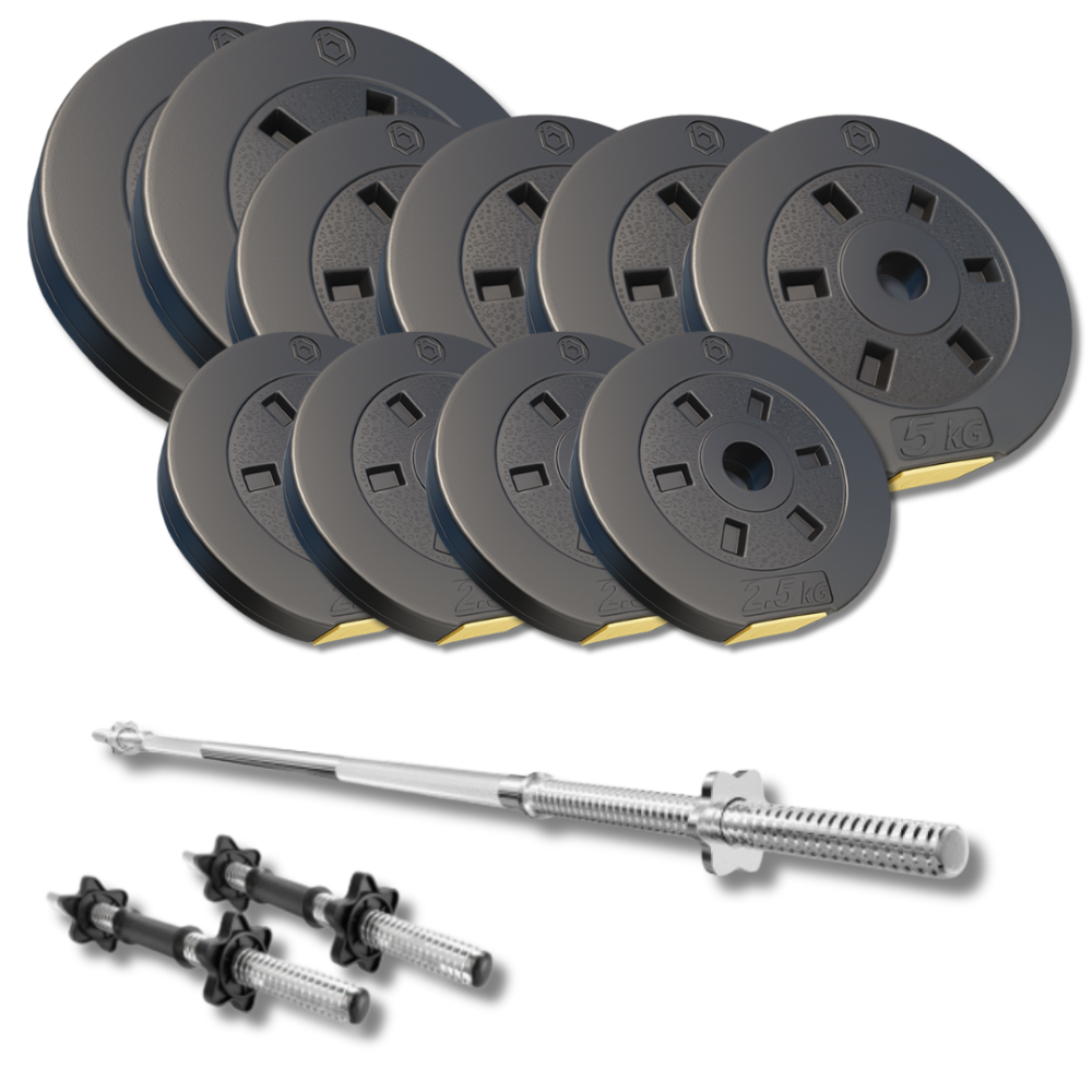 Набор со штангой и гантелями Besport PowerPro 61кг (гриф 167см) Киев - изображение 1