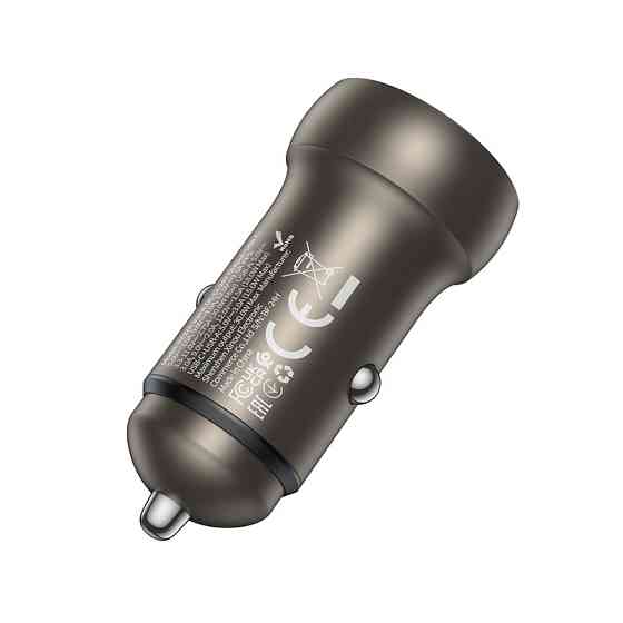 Автомобільний зарядний пристрій BOROFONE BZ32A Fresh PD30W+QC3.0 car charger metal gray Одеса