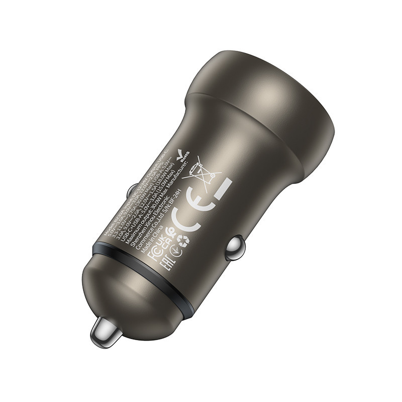 Автомобільний зарядний пристрій BOROFONE BZ32A Fresh PD30W+QC3.0 car charger metal gray Одеса - фото 5