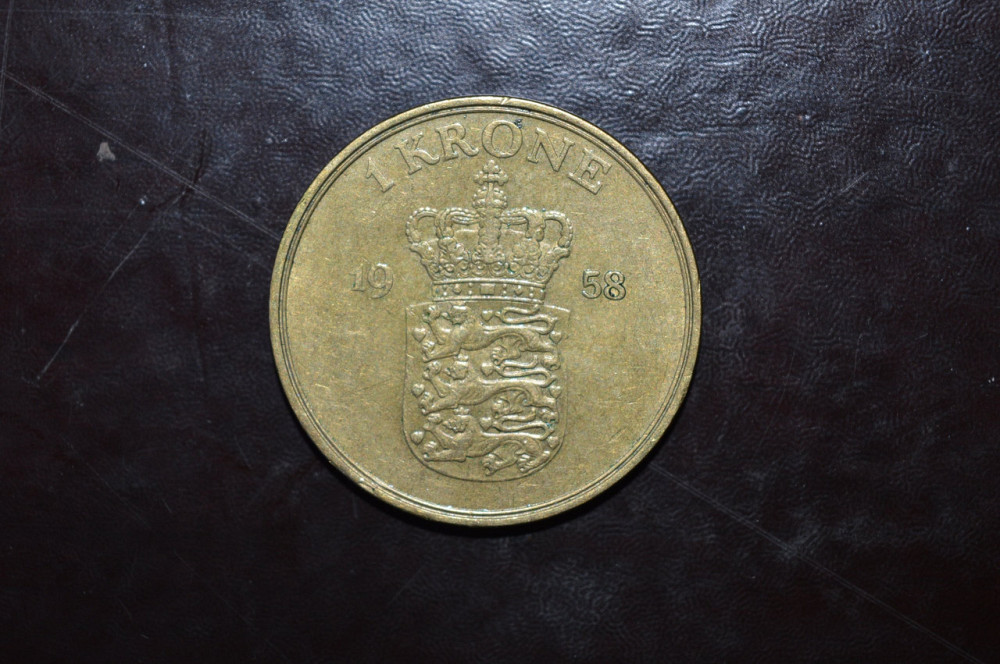 Данія 1 крона 1958 рік Полтава - фото 1