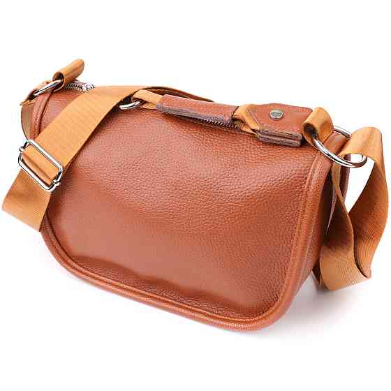 Напівкругла сумка для жінок з натуральної шкіри Коричневий (Vintage) Київ