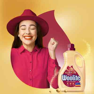 Гель для прання Woolite Для кольорових тканин З кератином 1.8 л (5900627090444) Вінниця