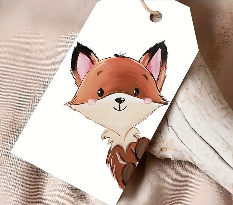 Подарочные бирки «Лисичка» 10 шт, 9×5 см + джутовый шнур 5 м Киев - изображение 7