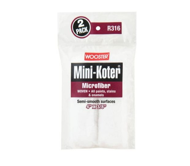 Комплект мініваликів Wooster Microfiber Mini-Koter 4" 3/8 100x9.5 мм (316-4) Київ - фото 1