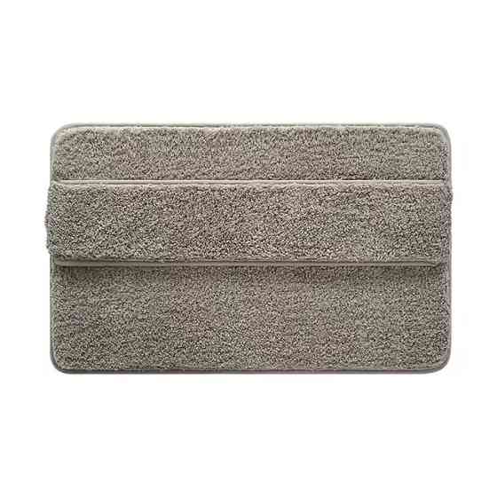 Коврик для ванной и душа коврик с накладкой для ног в ванную комнату,флисовый,атискользящий 50х80 см,серый Каменец-Подольский
