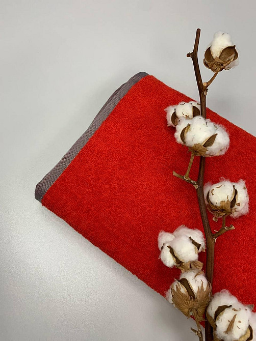 Махровое полотенце Ideal Textile 90х160 см однотонное в асорт. (56860798) Красный Черновцы - изображение 3