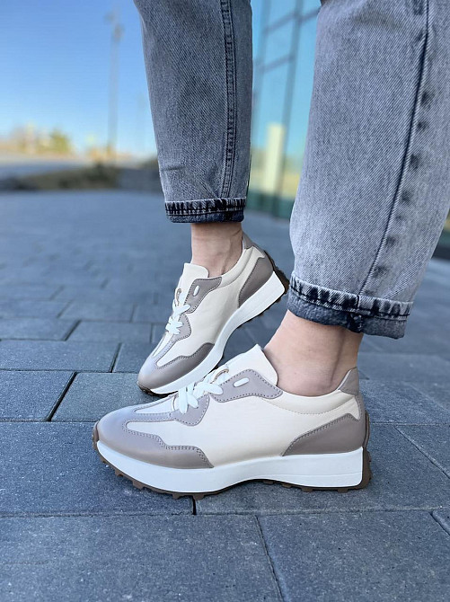 EMELI Кросівки жіночі EMELI 171/32 білі+капучіно (весна-осінь, шкіра натуральна) (4995) Коломыя - изображение 5