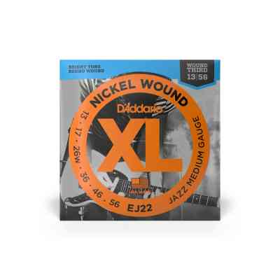 Струны для гитары D'Addario XL Nickel Wound Jazz Medium (13-56) (EJ22) Винница