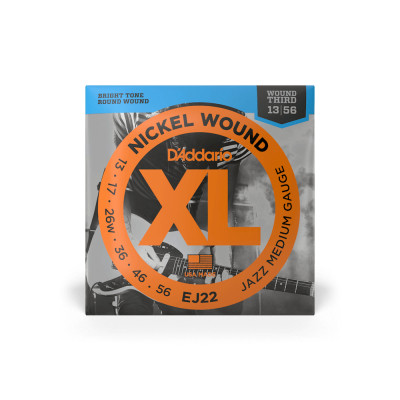 Струни для гітари D'Addario XL Nickel Wound Jazz Medium (13-56) (EJ22) Вінниця - фото 1