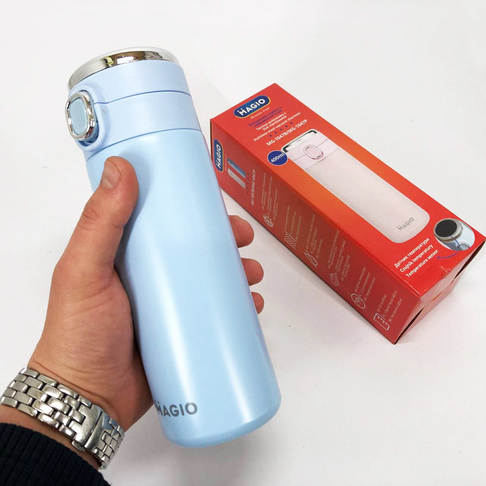 Термос для питної води туристичний MAGIO, Розумний термос з термометром і дисплеєм металевий IB-83 Львів - фото 9