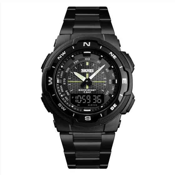 Мужские часы Skmei 1370 Marshal Черные Киев