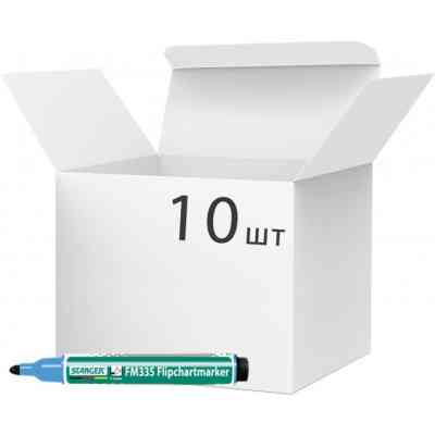 Маркер Stanger для флипчарта, 1-3 мм черный 10 шт (MARKER-FLISTFM335B10) Винница
