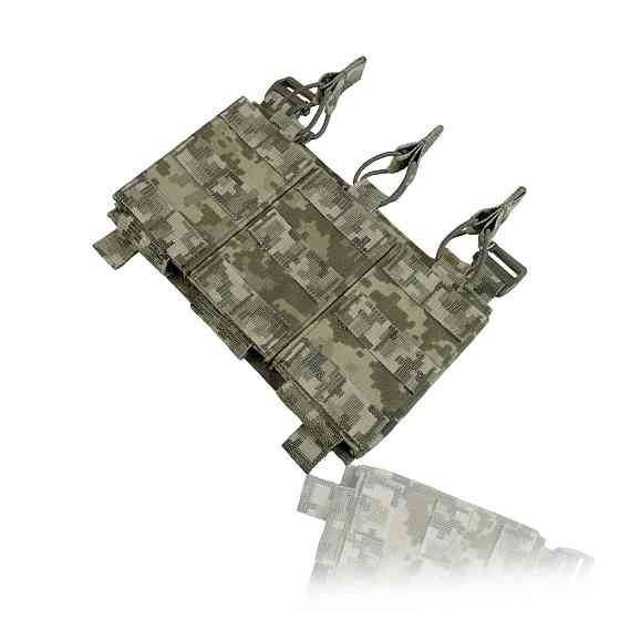 Зʼємна передня панель до плитоноски з підсумками під 3 магазини піксель Київ