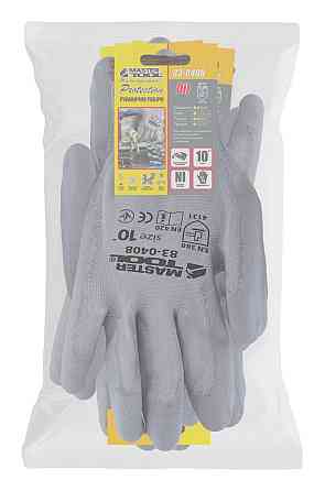 MASTERTOOL Рукавички трикотажні безшовні MASTERTOOL нітрилове покриття долоні 10" 12 пар сірі 8 Коломия