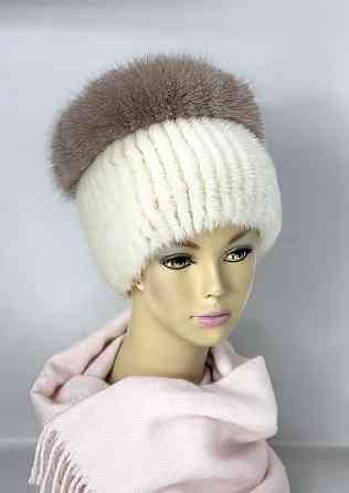 Жіноча норкова шапка кубанка Каміла Какао Харків