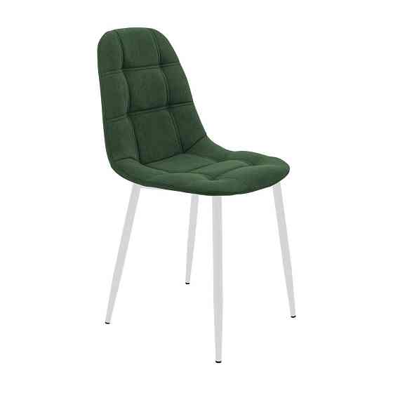 Стілець крісло м'який SplitDesign U Lily 37 білі ніжки Зелений Київ