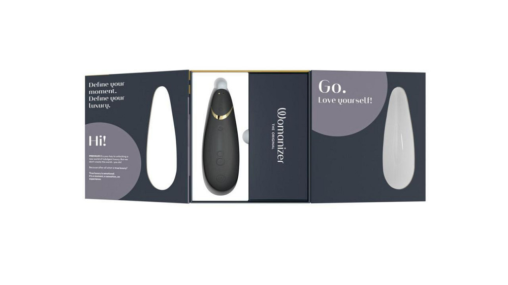 Вакуумный клиторальный стимулятор Womanizer Premium 2 - Black, функции Autopilot и Smart Silence Sex Aura Киев - изображение 7