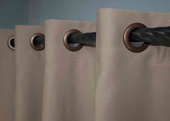 Комплект штор на люверсах VR-Textil Bagema Rvs № 1242ш 150х250 см 2 шт Какао (37-0111) Київ